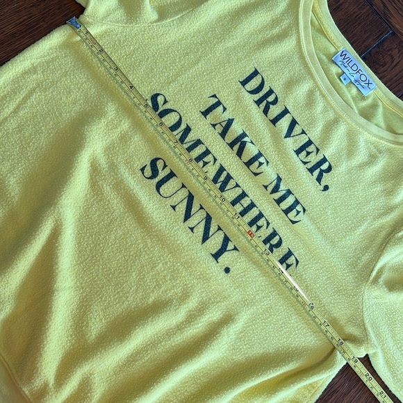Wildfox Driver Take Me Somewhere Sunny Sweatshirt Yellow Black Small Soft - Picture 6 of 7